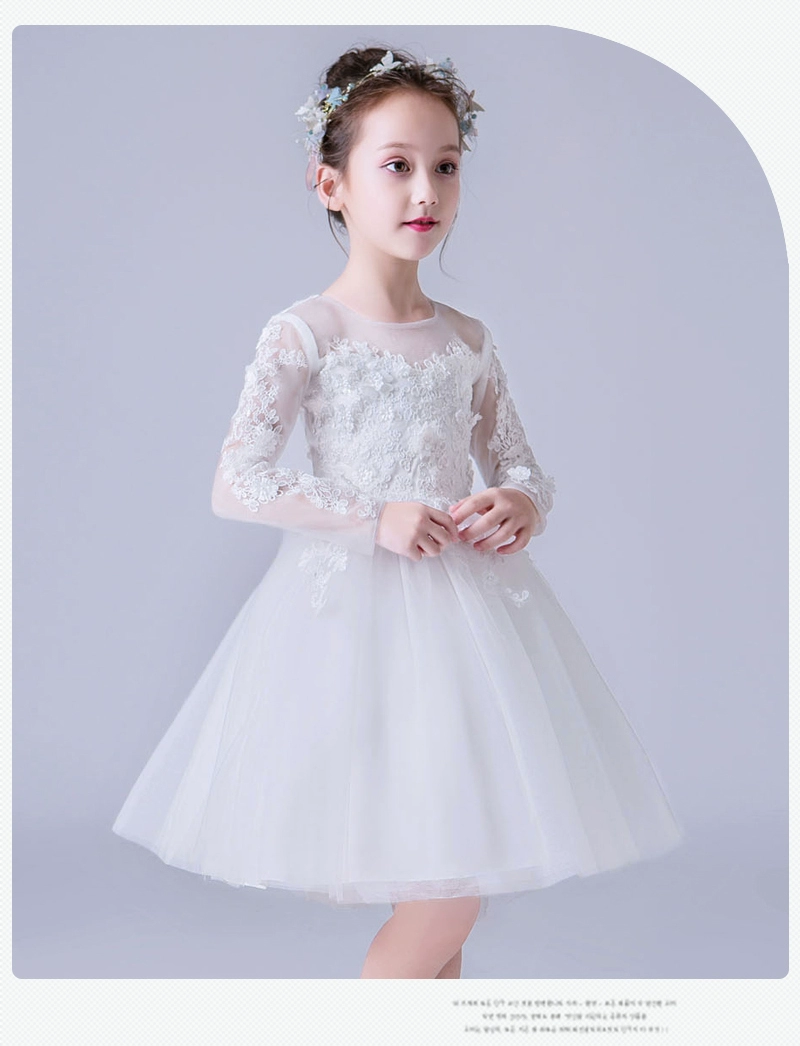 Trẻ em váy dài công chúa cô gái lớn cậu bé piano fluffy trang phục nhỏ chủ hoa cô gái váy cưới đồ bộ bé trai