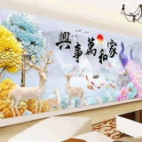 Вышивка крестиком с принтом 2023, вышивка в новом стиле для гостиной и спальни, вышивка павлином, удачей, оленем, вышивка нитками для дома, и все процветает, 2024