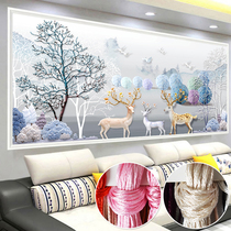 Embroidery printed cross stitch 2021 new thread embroidery living room bedroom simple modern full embroidery household fortune deer large