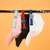 European and American color solid color ribbon personality curved eaves hat hip hop tide ulzzang baseball cap men and women Black long strap