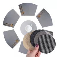 [4 штуки] Серебряная форма вентилятора/43*30*4 кусочки 10 см круглой чашки