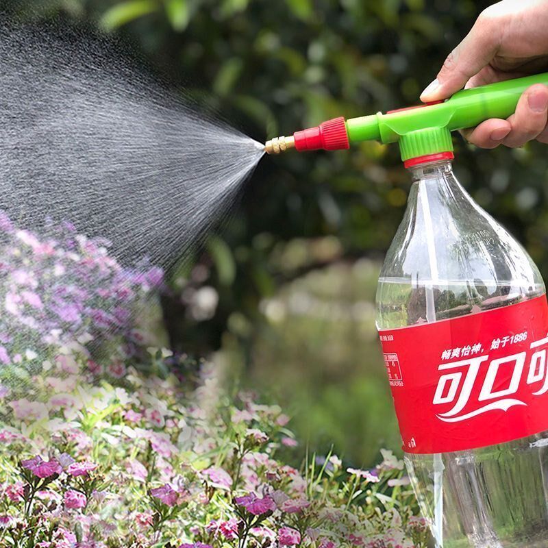 Beverage bottle universal nozzle spray water spray pot sprayer gardening watering flower hand pressure atomization small hairdressing household nozzle