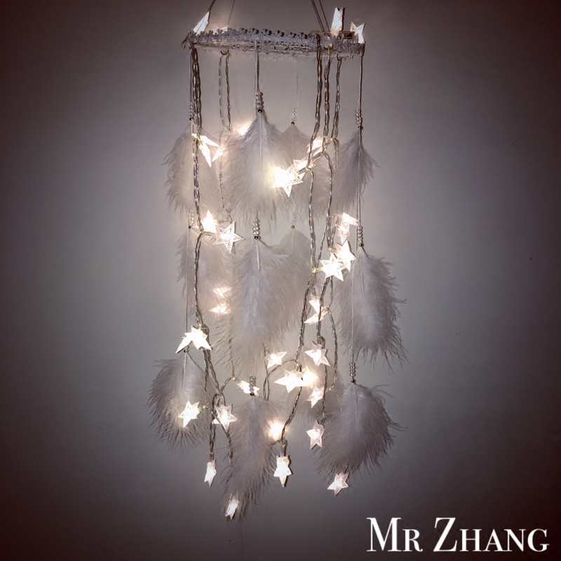 MRZHANG original dreamcatcher night light lamp girl hanging decoration Birthday gift hanging jewelry room hanging