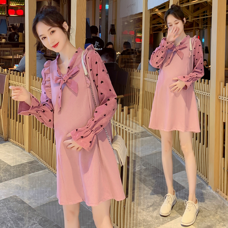 Maternity Spring Suit Fashion Net Red Out Spring And Autumn Maternity Dress 2022 Early Fall New Nursing Dress