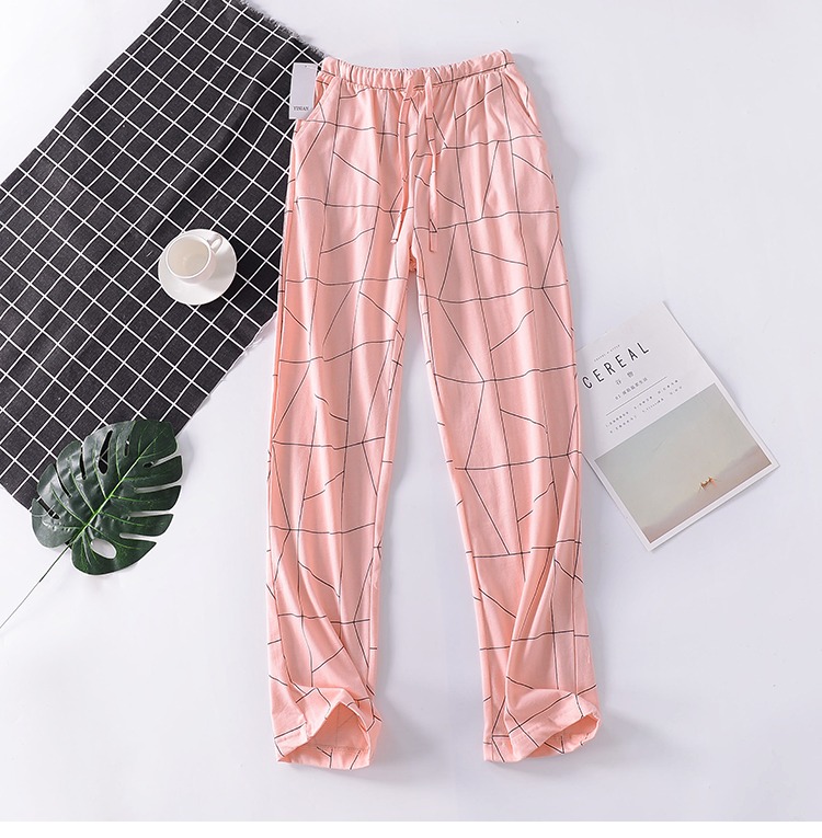 Quần pyjama cotton mùa thu và mùa đông Quần cotton cho phụ nữ mang thai lỏng lẻo phần mỏng mỏng Quần nhà cỡ lớn có thể mặc bên ngoài shop quần áo nam