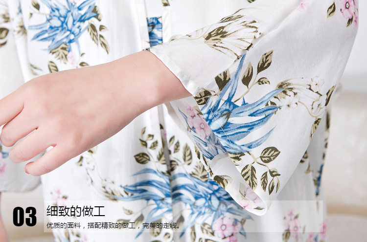 Imported cotton pajamas gown Japanese sexy winter 