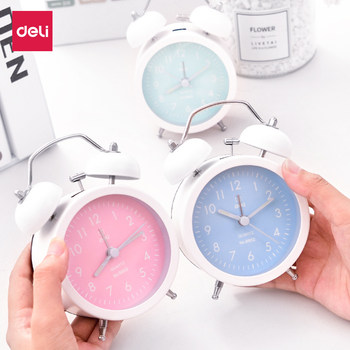 Creative and Cute Simple Fashion Alarm Clock for Students, Multifunctional Electronic Mini Silent Clock with Night Light, Desktop Alarm Clock, Bedroom Bedside Small Alarm Clock