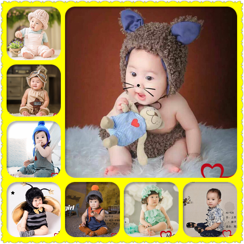 2021 Spring new children Photography Clothing Han Edition Photographs Photographs Apparel 100 days 1-year-old baby camera children's clothing