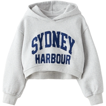 ZARA 2024 Autumn New Products Childrens Clothing Girls Printed Short Sweatshirt 5350702 812