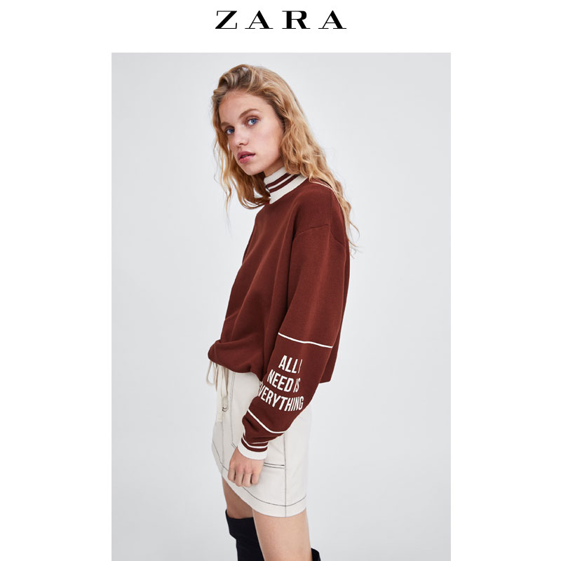 Sweatshirt femme ZARA en Coton - Ref 3213883 Image 1