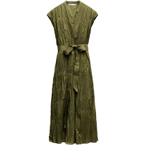 ZARA new womens dress ZW series with belts draped one-piece dress 4786062505