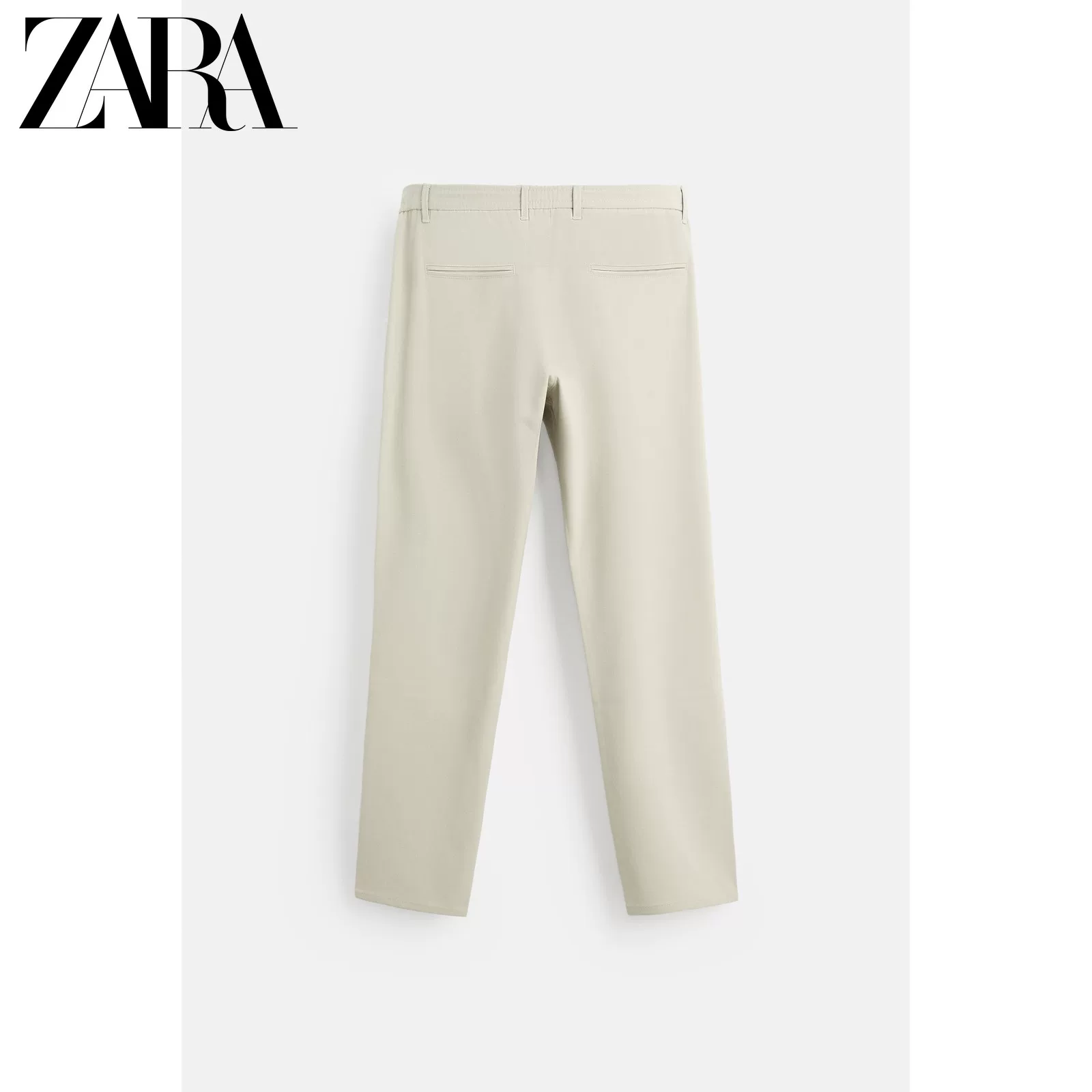 ZARA 2025 летняя новинка мужские серые удобные эластичный пояс slim повседневные брюки 6861441 806