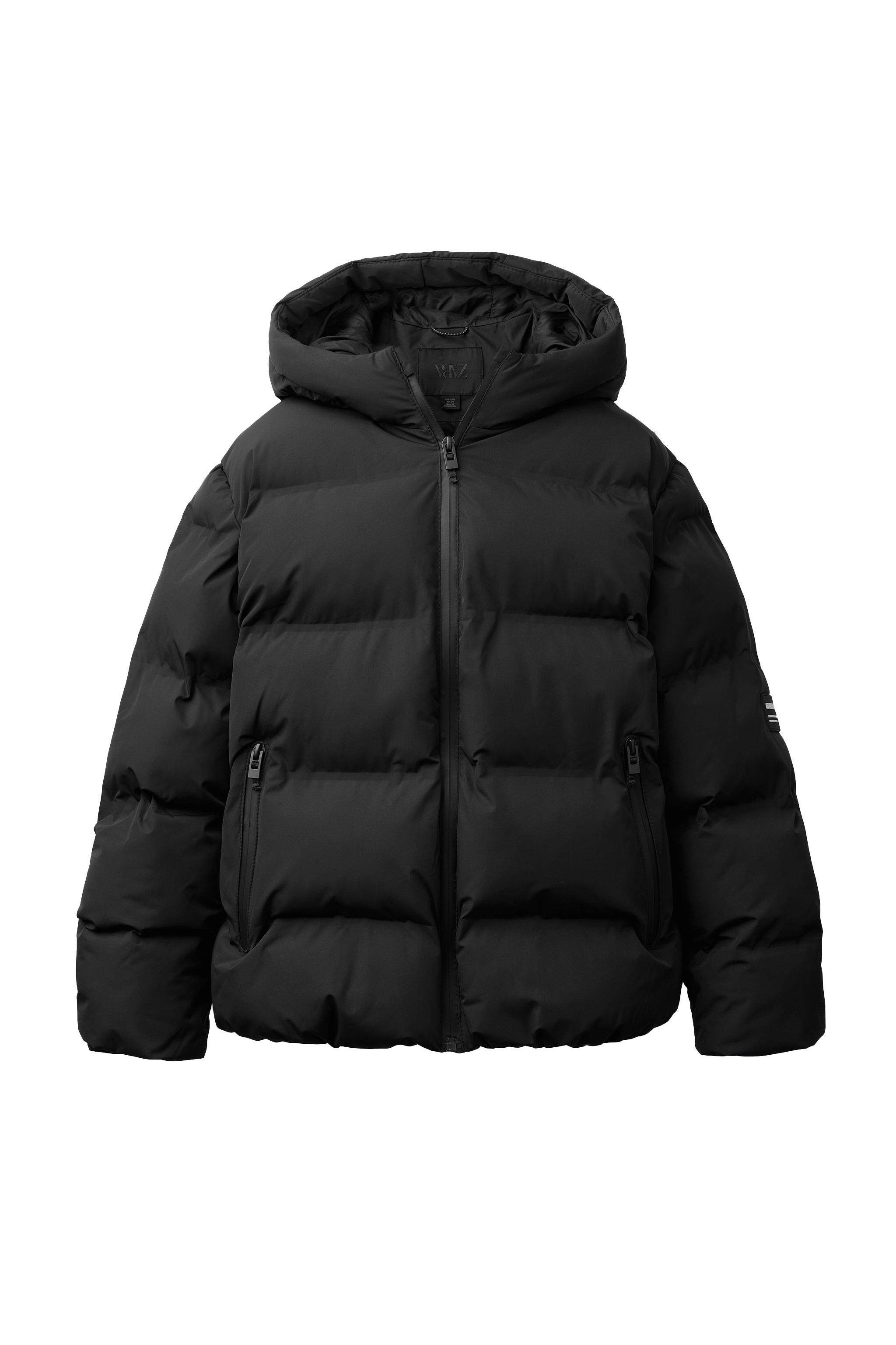 ZARA Лыжная летняя одежда, удерживающий тепло пуховик с капюшоном, куртка 