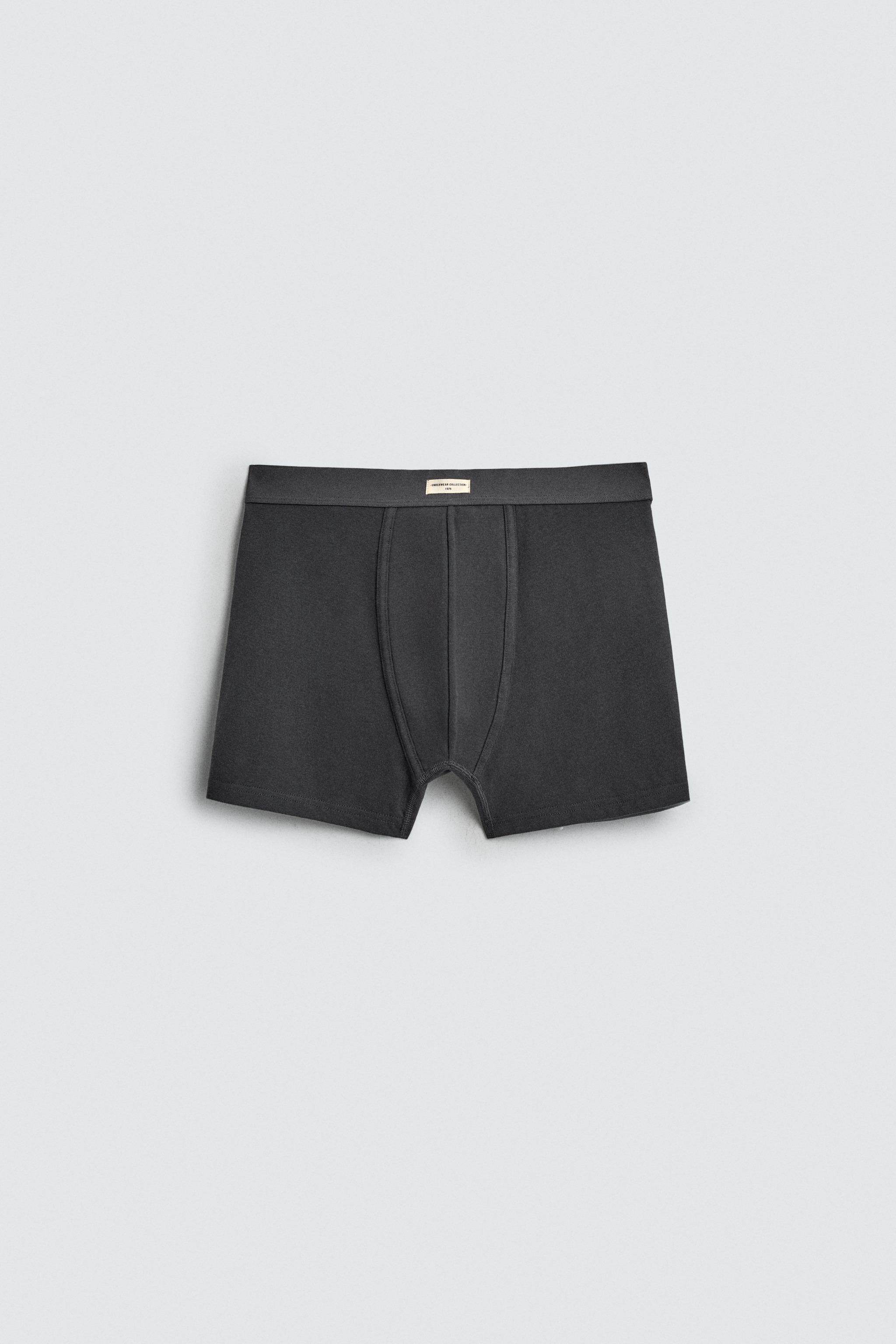 мужские боксеры zara2025冬季新品 男装 3条套装柔软男装平角内裤 1054400 555