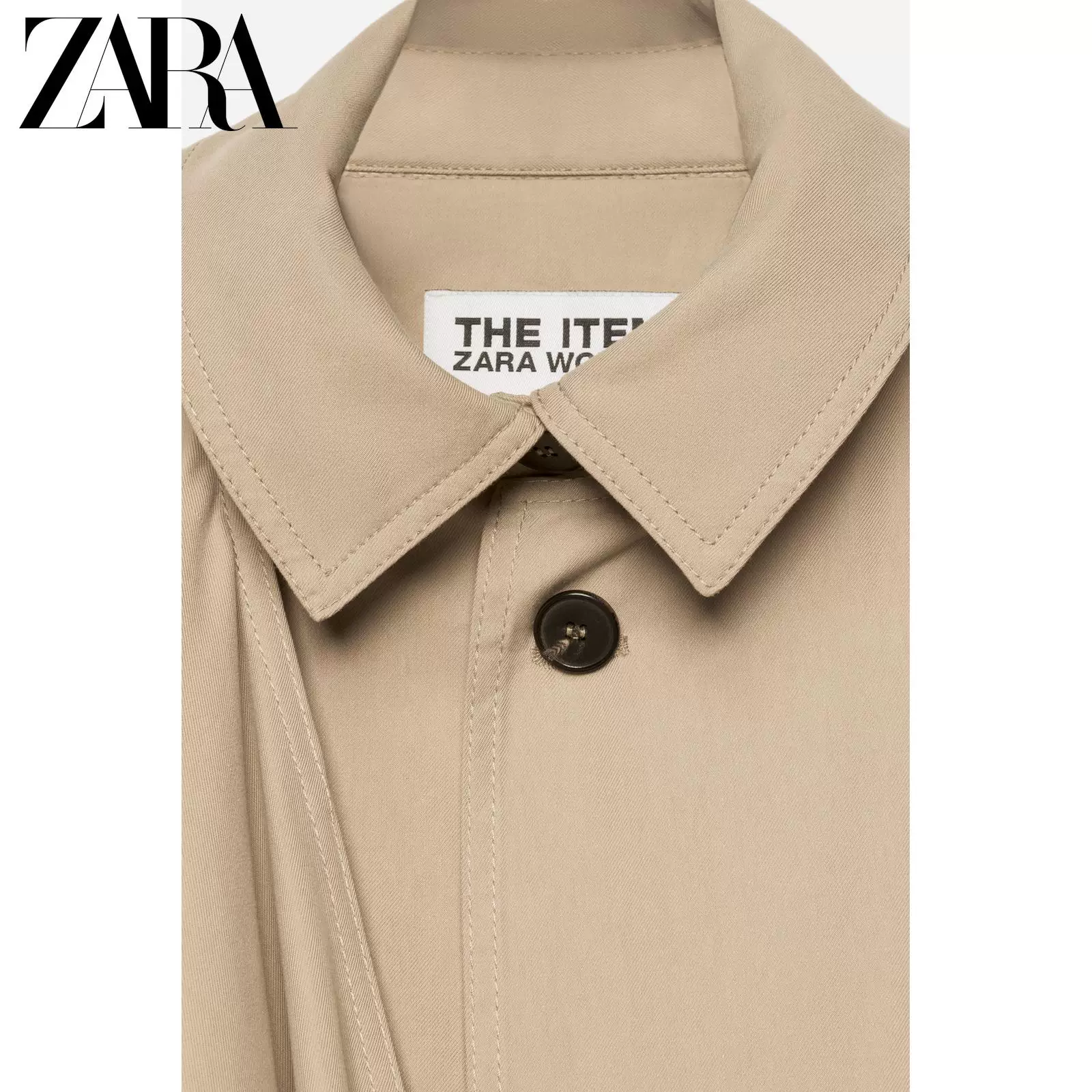 ZARA 26 весна и лето новые продукты женский ветровка с длинным рукавом, лацкан, съемный двухвостник жилет ветровик 2306136 710