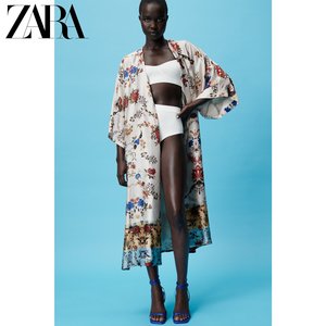 ZARA 新款 女装 印花和服式外衣 07893139330