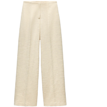 ZARA2024 new autumn products womens light beige high waist wide leg pants 8199151 052