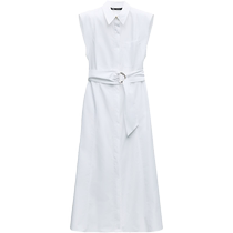 ZARA24 Summer new pint womens dress Long version of the government silk dress 2939332250