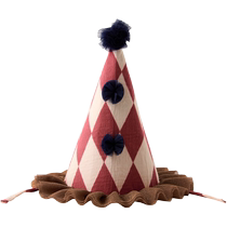 ZARA 2024 Autumn and Winter New Products Childrens Clothes Halloween Clown Color Block Pointed Party Disguise Hat 0653576