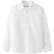 ZARA 24 spring new products childrens clothing boys white textured lapel long-sleeved shirt 3182663 250