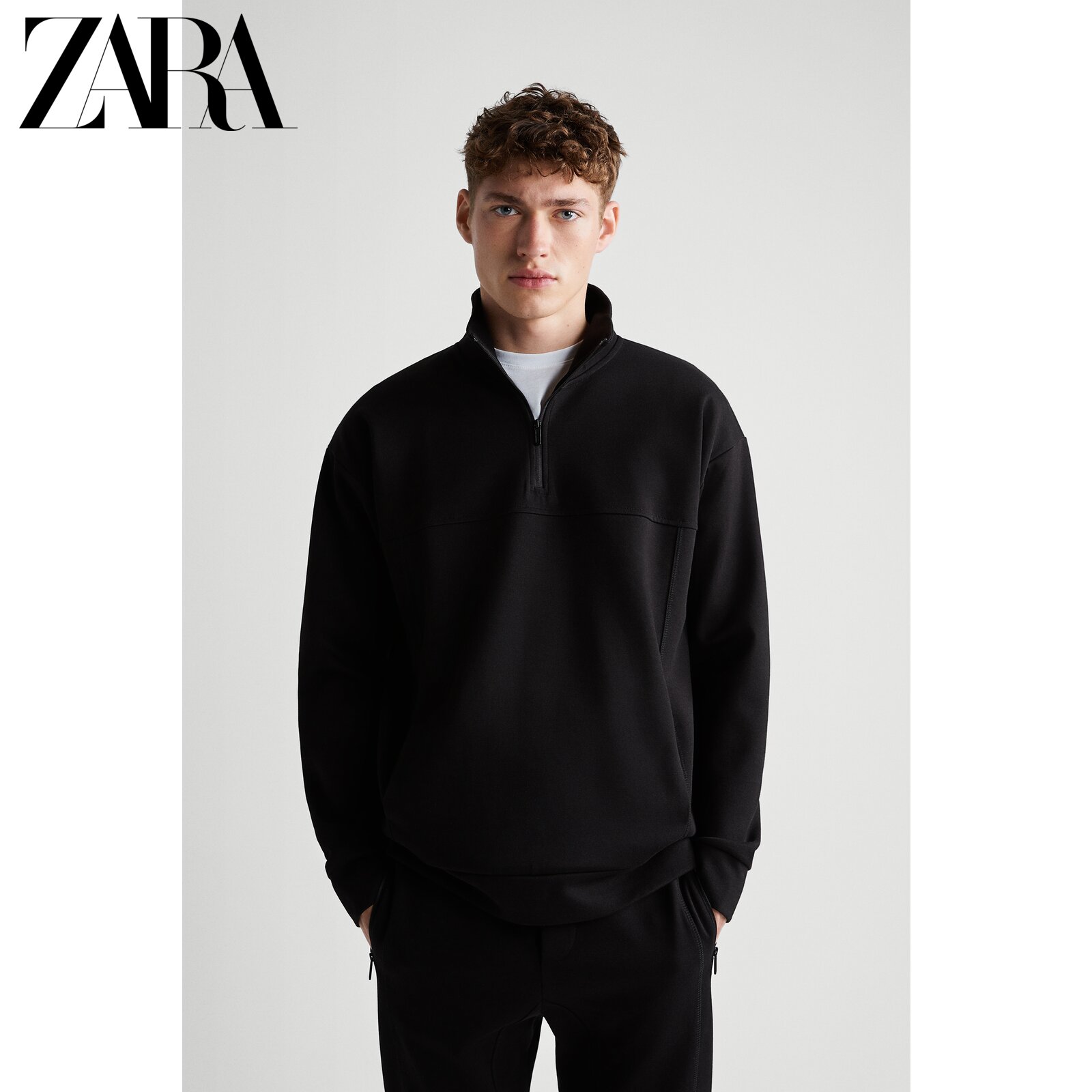 zara quarter zip sweater