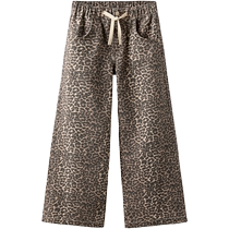 ZARA 24 new summer products childrens clothing girls animal print lace-up trousers 0327615 051