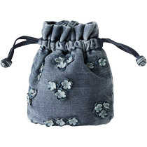 ZARA24 Springtime New Products Children Bag Toddler Flowers Denim Diagonal Satchel 15103