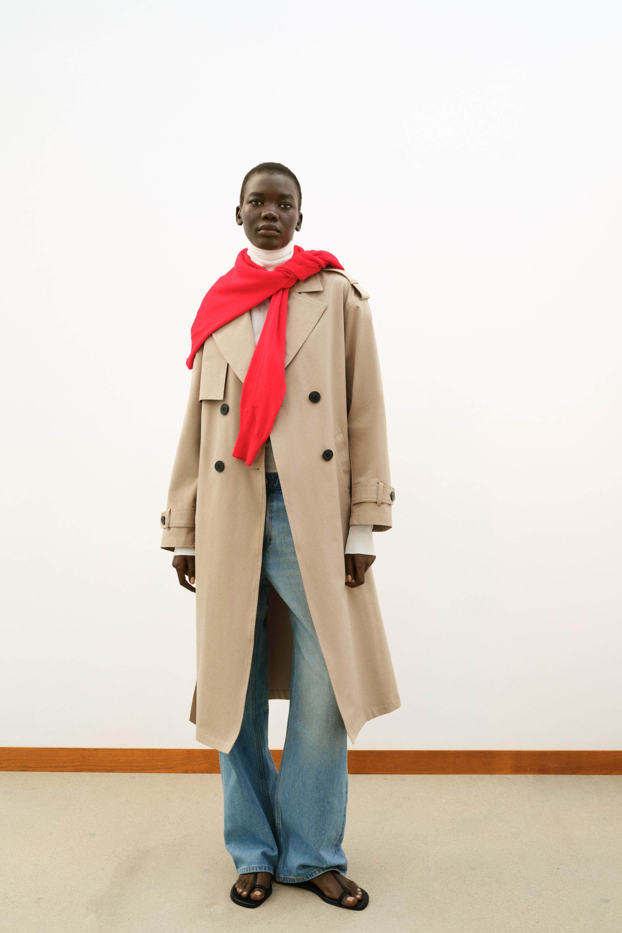 ZARA 2026 новая весна и лето Вкус женщины длинный рукав отворот длинная модель ремень водонепроницаемый ветровка 8073074 704 