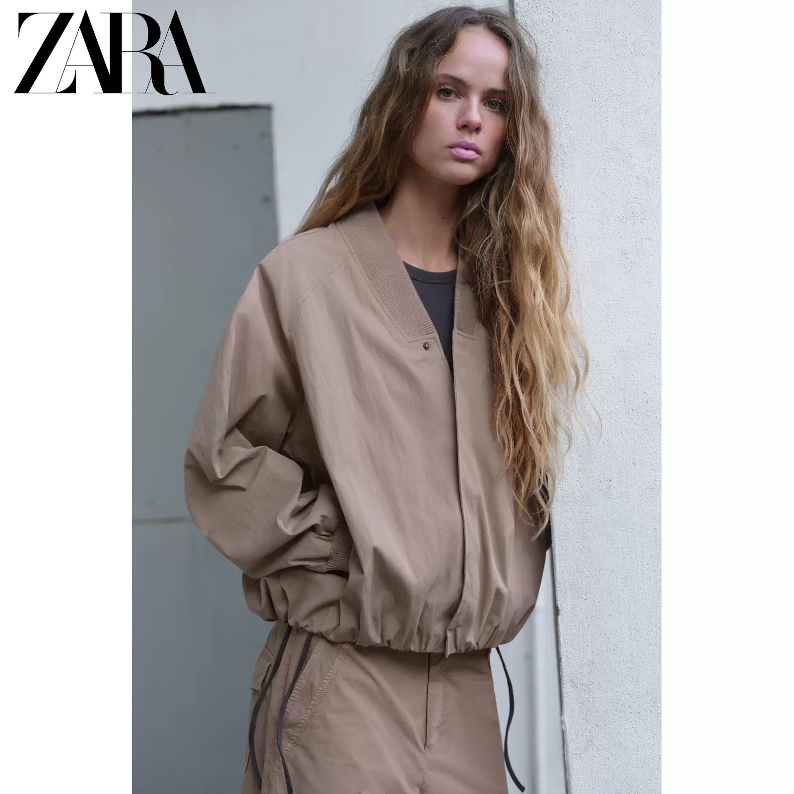 ZARA 2026 весна-лето новая коллекция(TRF) женский бомбер с рукавом-пузырьком 8490727 676