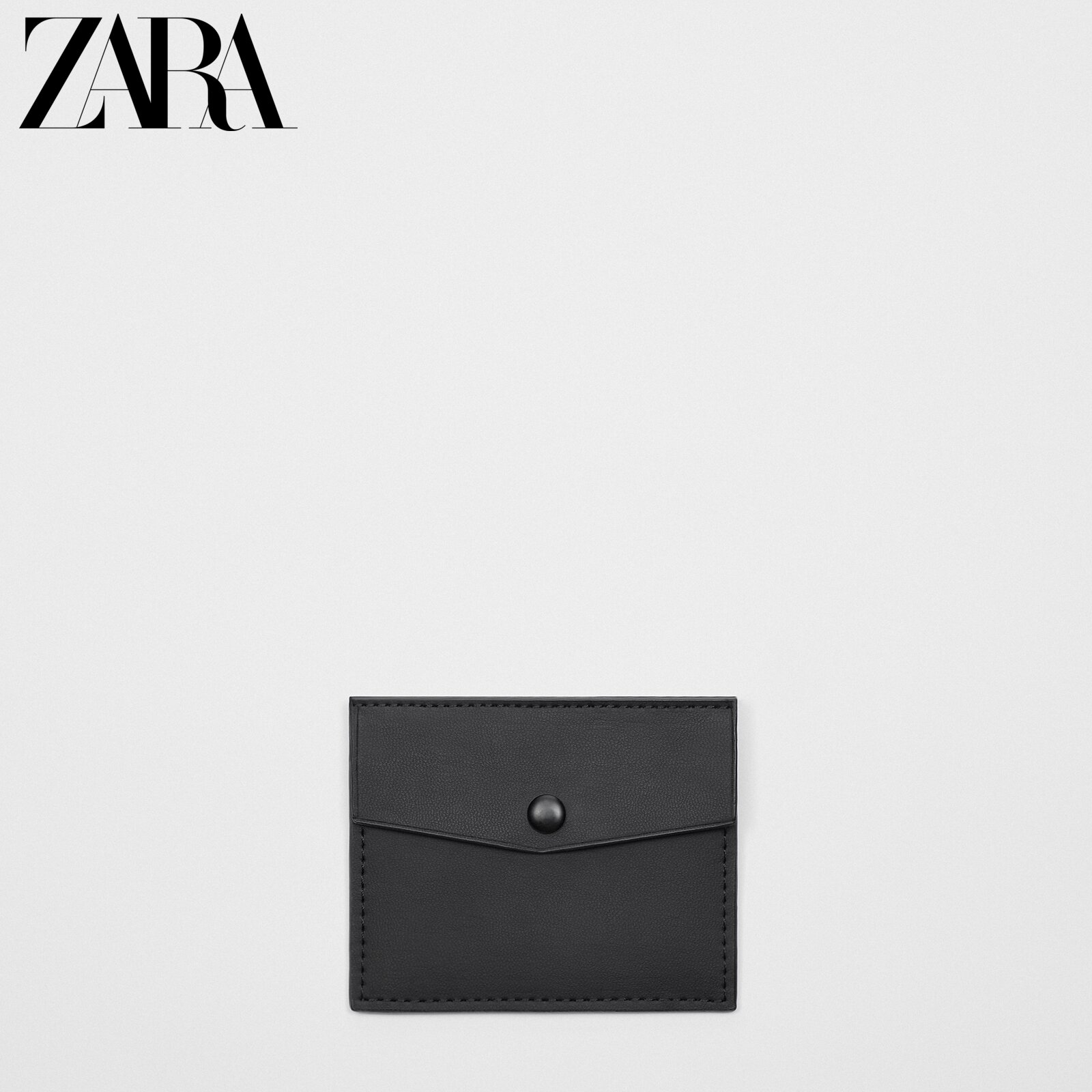 ZARA spring new men's bag black press adhesive card holder 3818920040