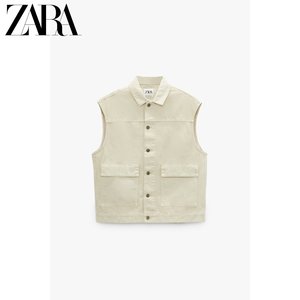 ZARA 夏季新款男装 宽松工装背心马甲 02740407710