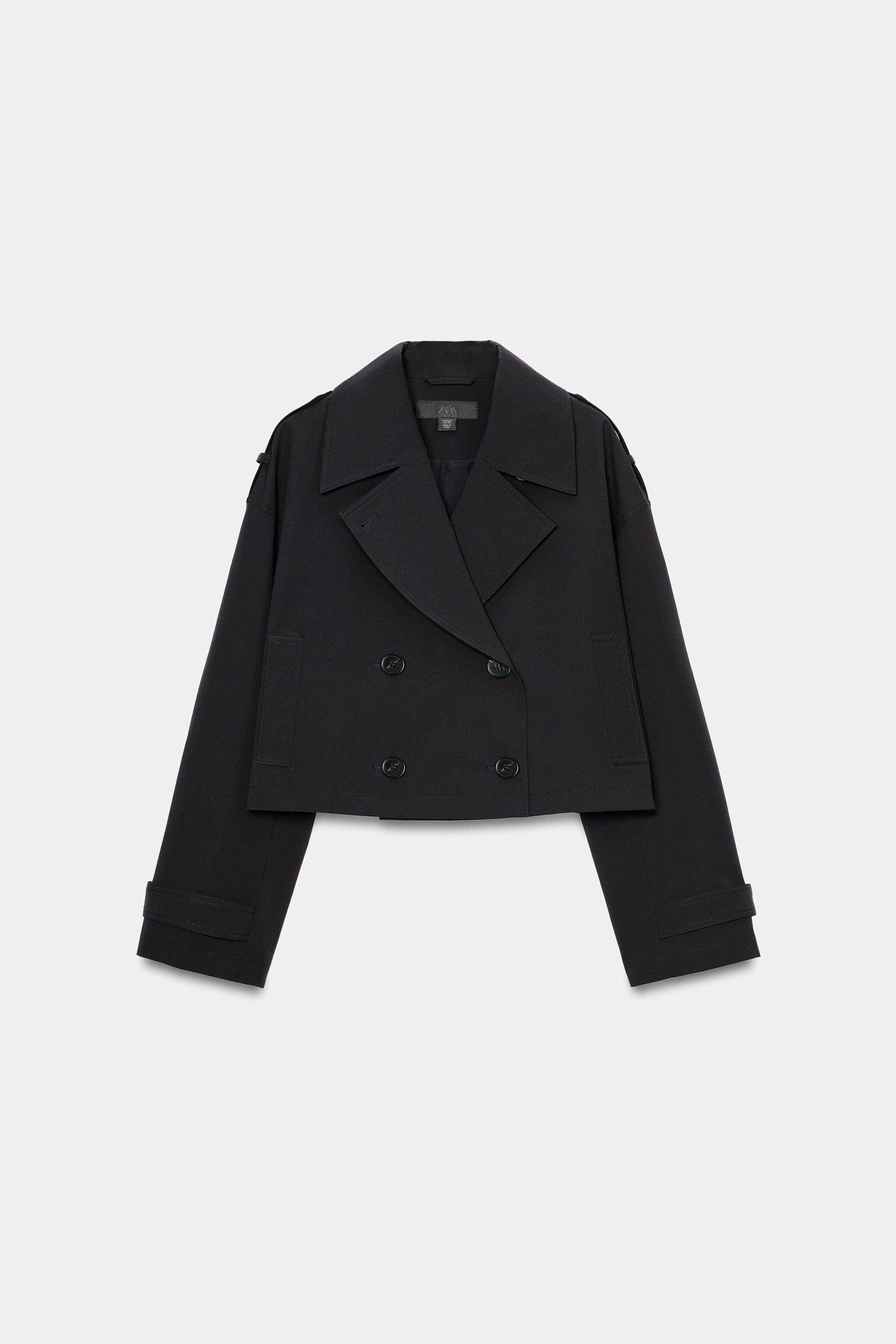 ZARA 2026 новая весна и лето Вкус женщины длинный рукав отворот случайный краткое модель Двойная планка ветровка 8073069 401 