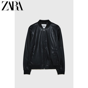 ZARA 新款 男装 仿皮飞行员夹克外套 03918400800