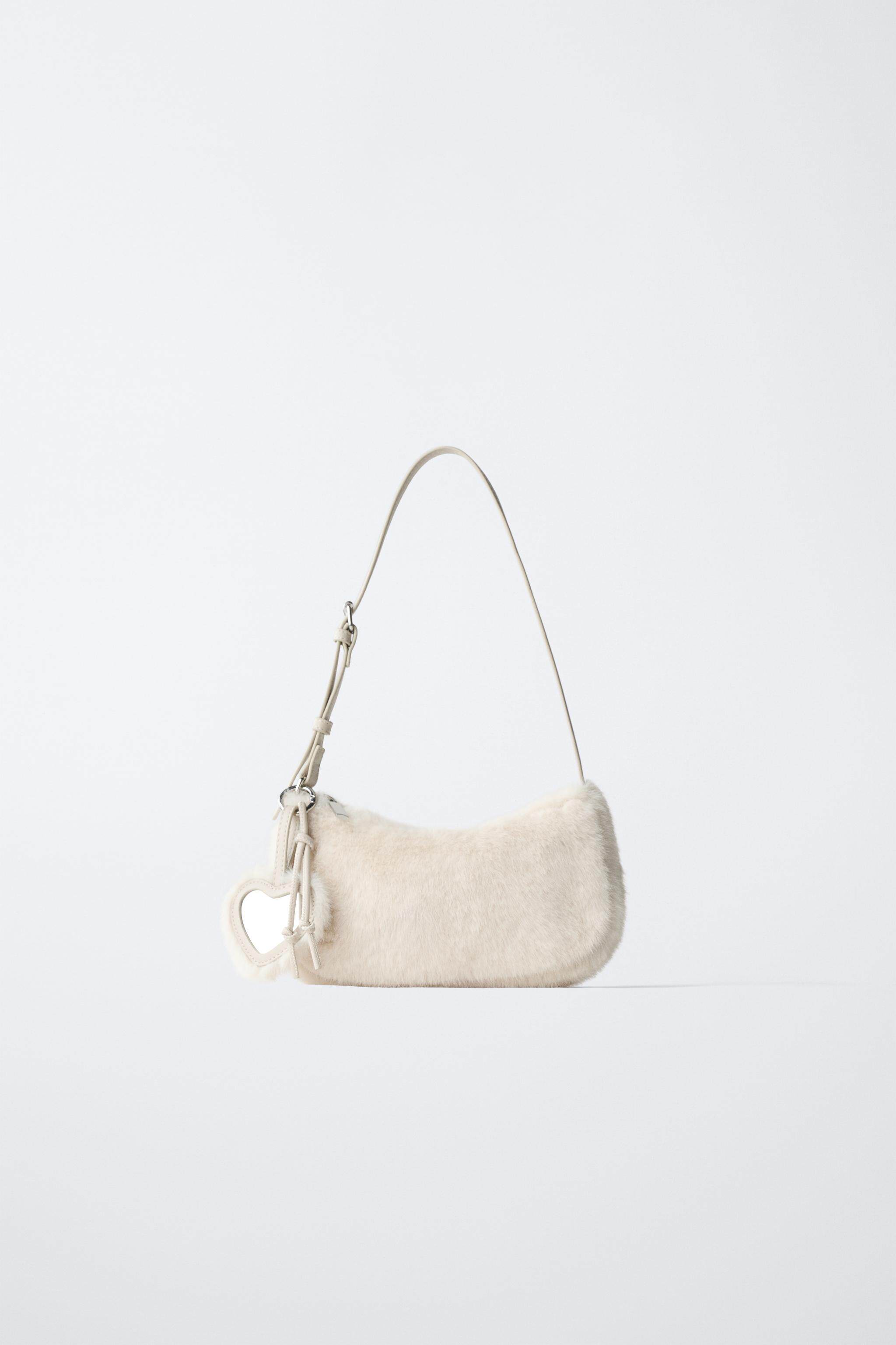 Сумка zara2026春夏新品 童包女童 人造皮草效果挂饰单肩包 1256630 002