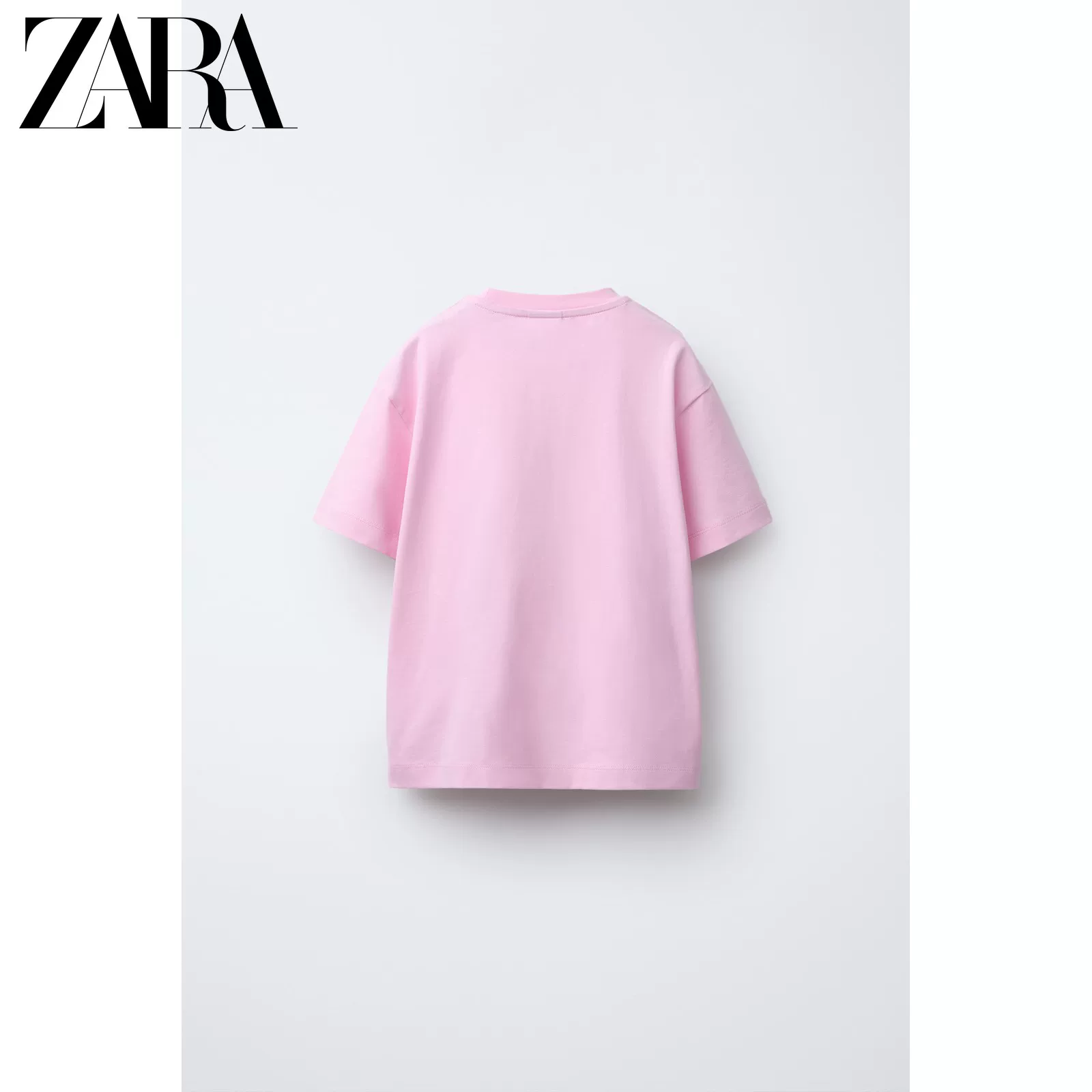 ZARA 2026 Весна и Лето Новинки Детская одежда Девочки Базовые Простое круглое горло Короткий рукав Футболка 0895602 620