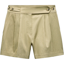 ZARA24 new autumn products womens pleated textured casual straight shorts 1608221 756