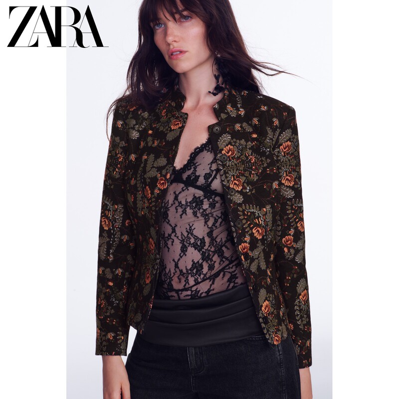 Zara2026 Early Autumn New Products Women's V-Neck Soft Lace Suspender Jumpsuit 1500702 800