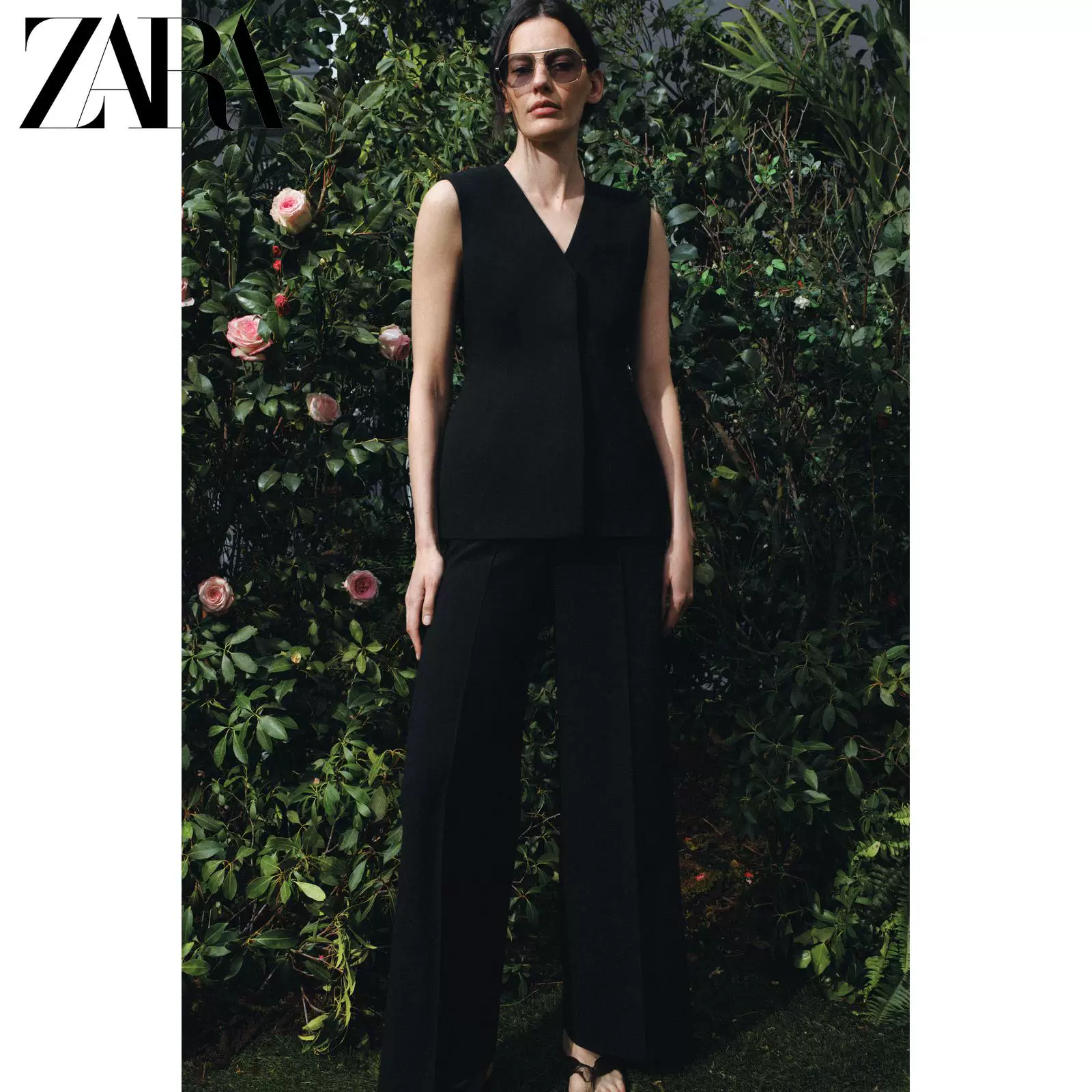 ZARA 2026 весна-лето новые товары Женский ZW серия без рукавов V-образный вырез узкий жилет 2721570 800