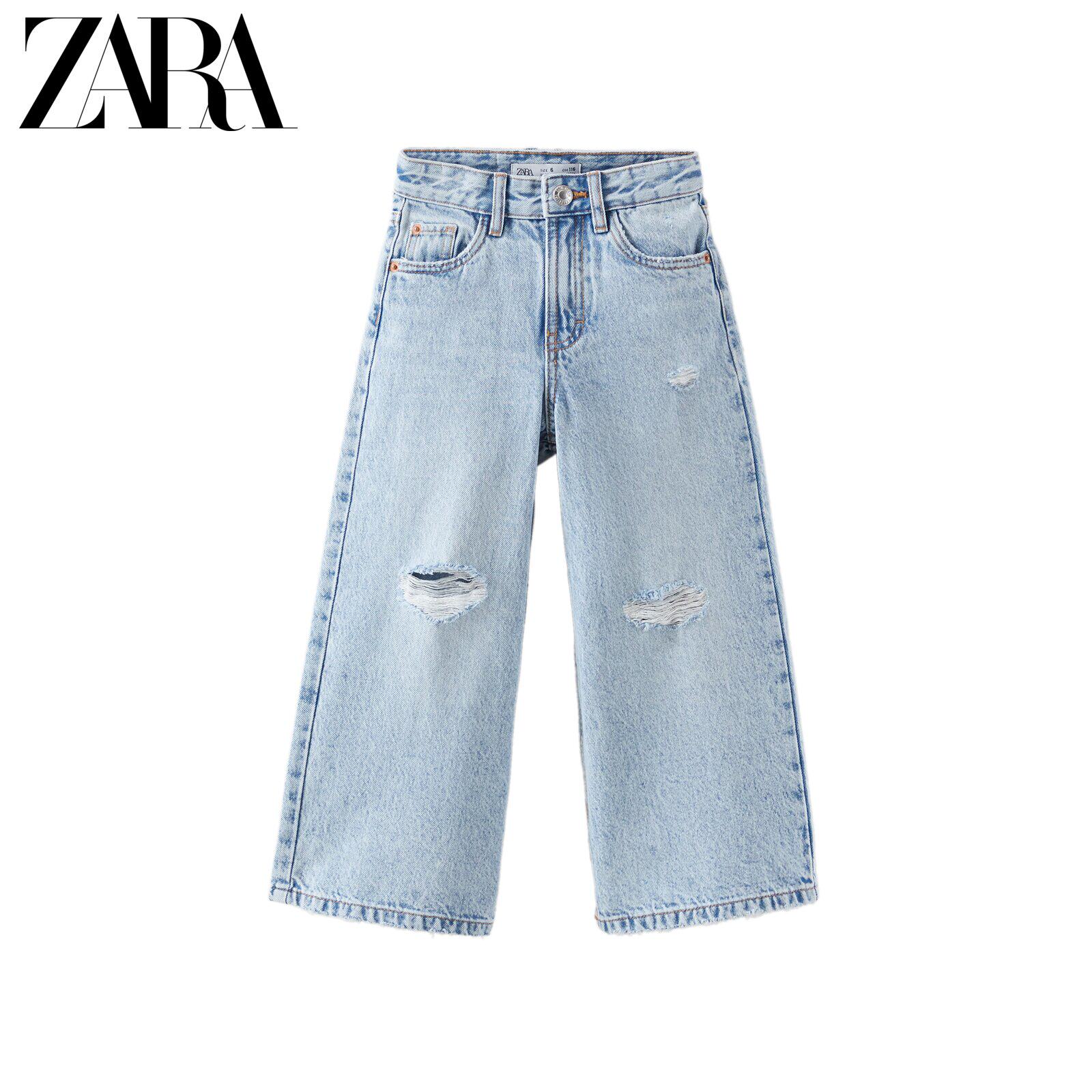 ZARA new children's clothing girl wide leg jeans 2187609406