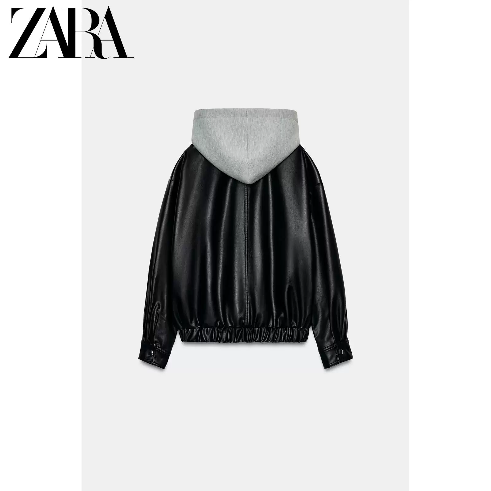 Женская жилетка кожаного эффекта с спайкой ZARA весна-лето 2026 Новинки 3046067 800