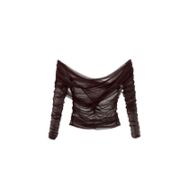 ZARA2024 new autumn and winter womens silk double-breasted V-neck off-shoulder pleated top 3183223