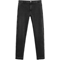 ZARA 2024 autumn and winter new products mens cotton zipper decorated trumpet washed denim casual trousers 0840352