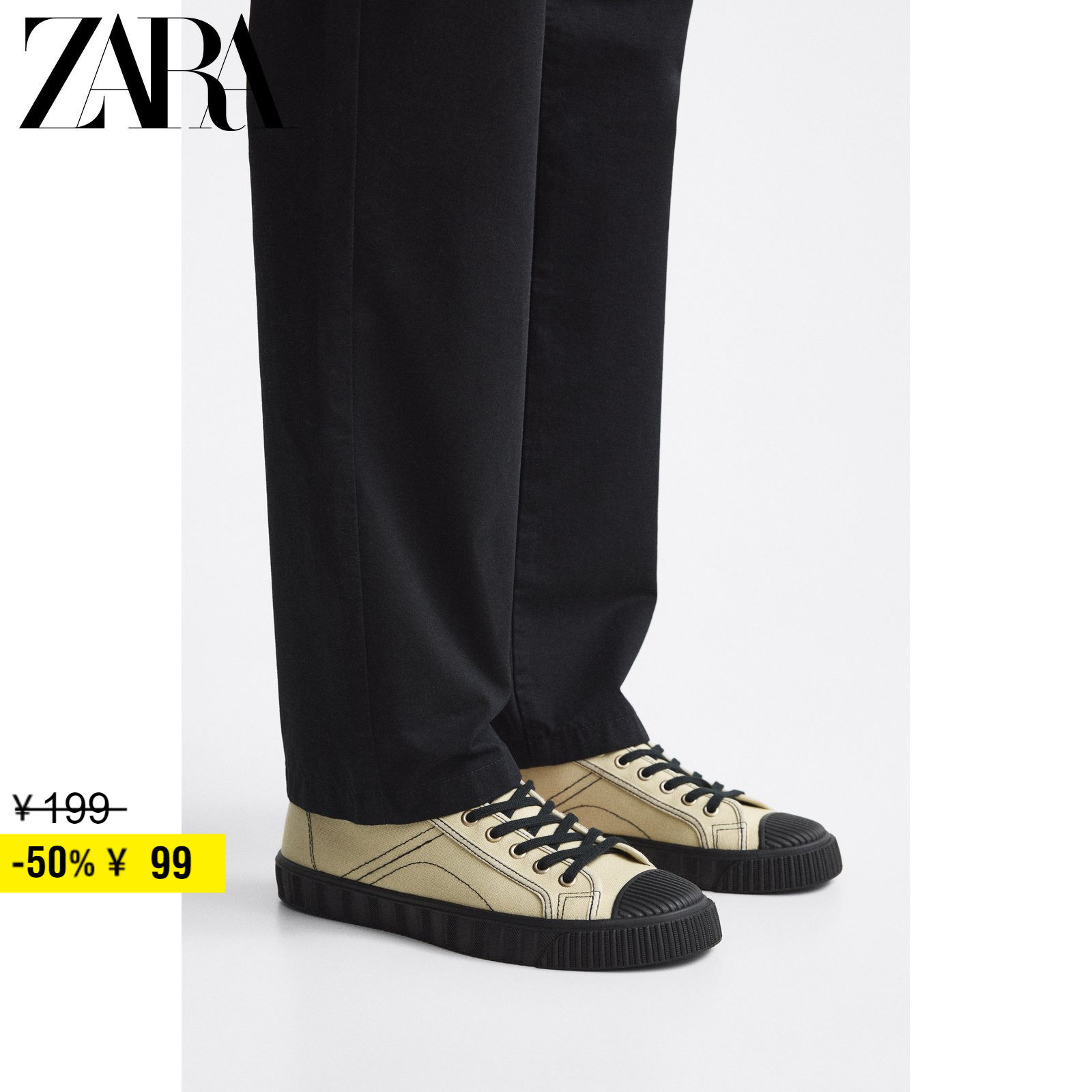 ZARA Discount Season Men's Shoes Collage Rubber Bottom Sneaker Sails Shoes 2211220202-Taobao