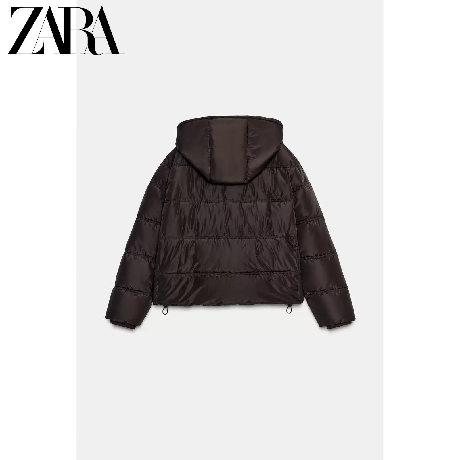 Женская новая куртка из хлопка ZARA с коротким windproof и водонепроницаемостью, проветриваемая, толстая шаровая 3046227 700