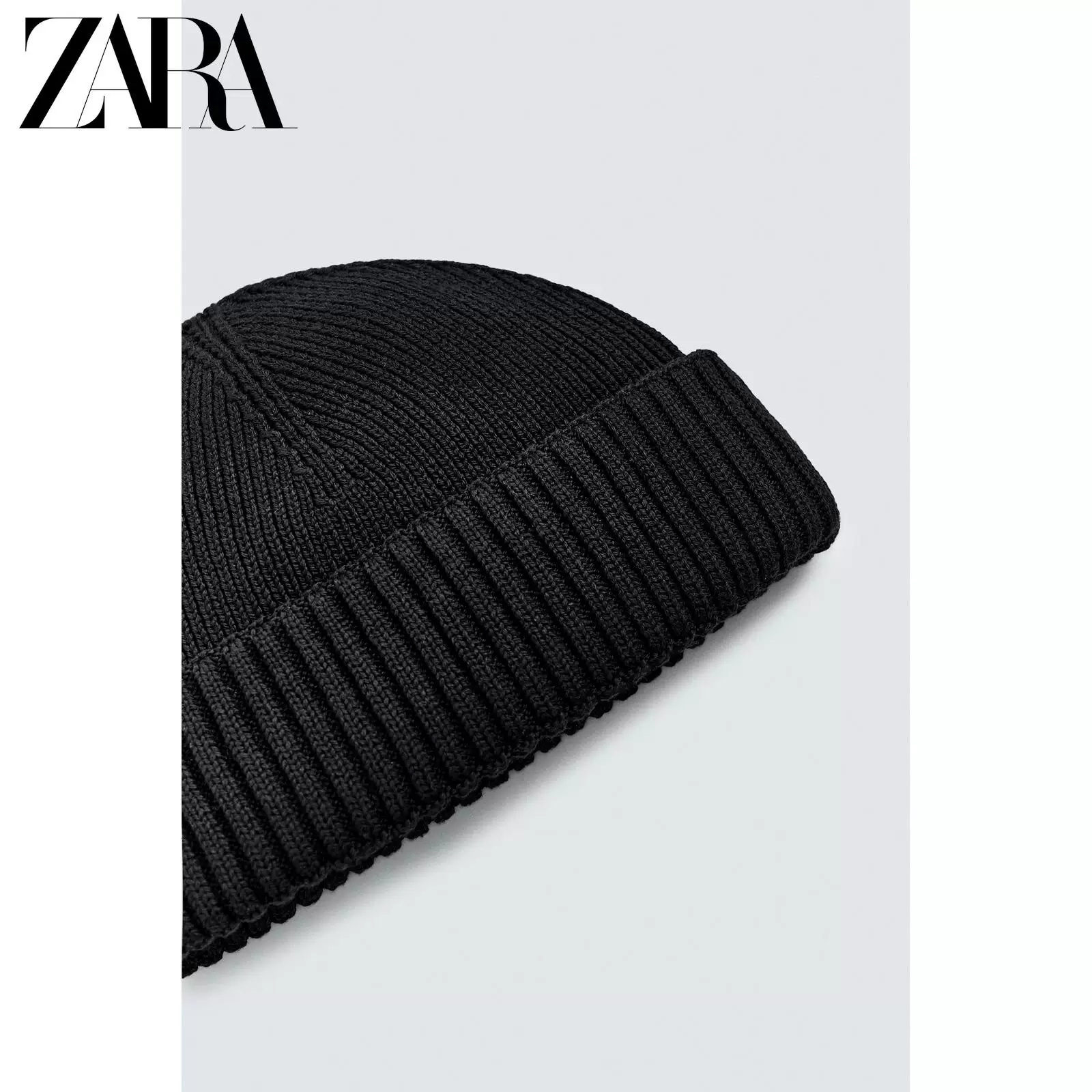 ЗАРА 2025 осенний новый продукт мужская knitted короткая шапка 3166323 800