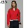 Осенние новинки ZARA2026, женский повседневный красный свитер на молнии с длинными рукавами и воротником-стойкой, 9598009 600 mini 1