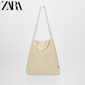 ZARA 新款 儿童包幼童 淡米色棉质购物包 11531630002