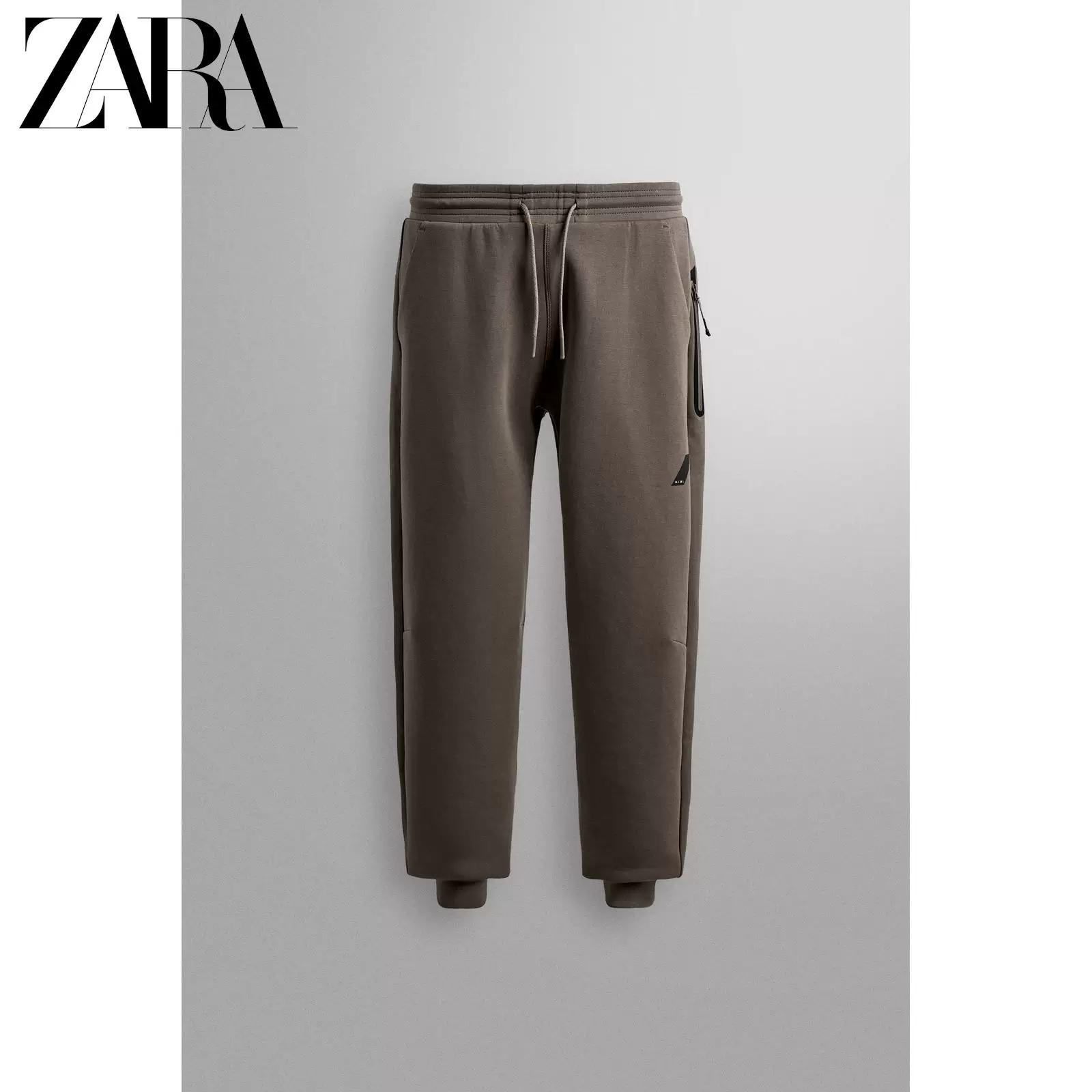 ZARA 2025 осень новые спортивные серии мужские штаны с молнией из технической ткани 8574330 711