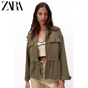 ZARA 新款 女装 叠层装饰外套 03046068505