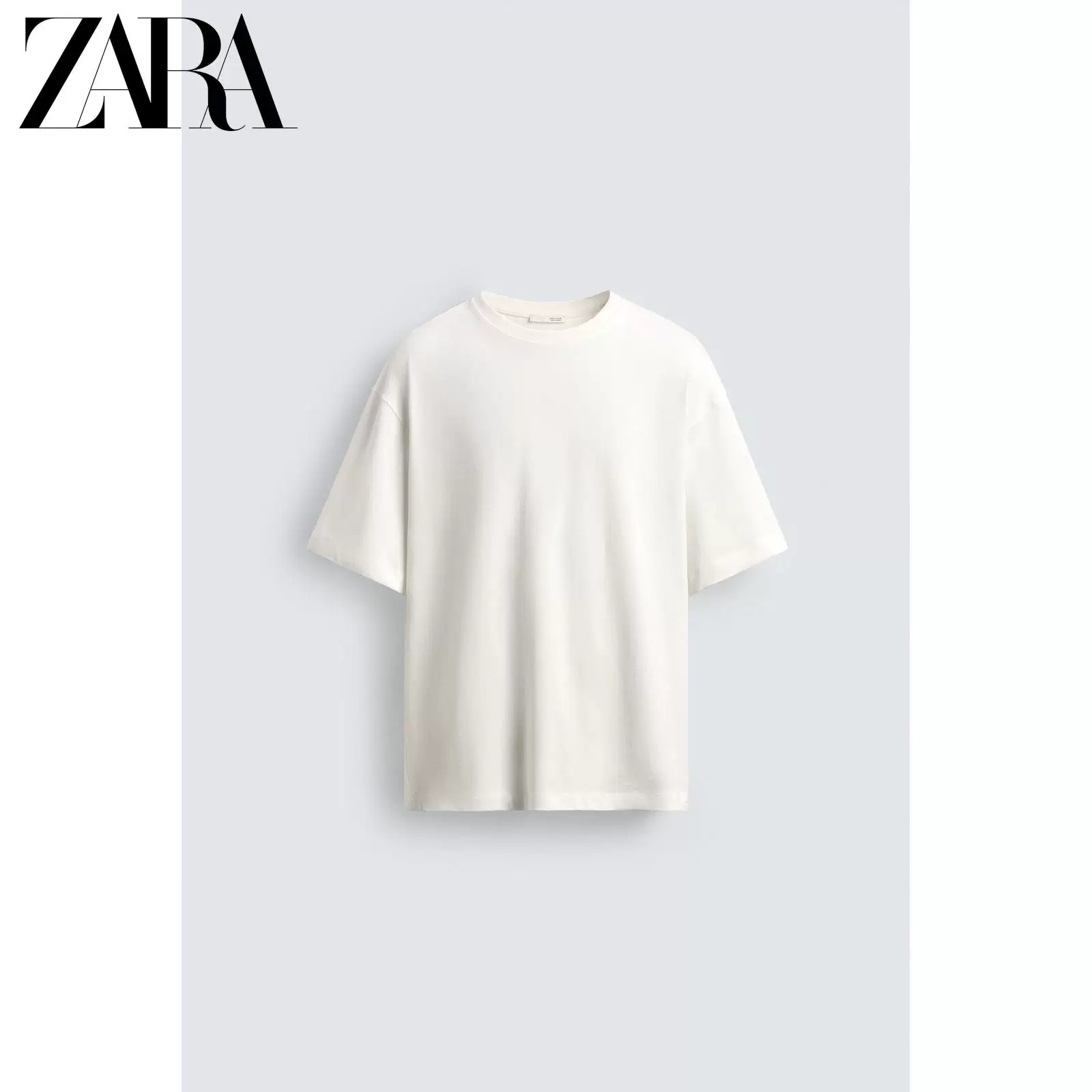 Летний dice ZARA с круглым воротом, футболка с коротким рукавом, свободный покрой